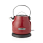 Scaled for smaller spaces and updated with electric functionality, this red countertop kettle features classic styling with the durability, reliability and design integrity that KitchenAid is known for. The kettle has a 1.7-qt. capacity and boils water ra
