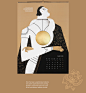 graphic design  Hans Memling print ILLUSTRATION  Memling calendar Last Judgement gold Printing