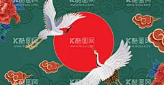 中国风海报展板红色海报  - 源文件下载【酷图网】中国风海报,展板,红色海报,图片国风排版,中式展板设计,国潮设计,国潮海报,展板设计,户外广告,牡丹花,红色背景,仙鹤,花鸟,传统素材,山峰,桃花树,国峰崛起,国风插图,壁画,挂画,绘画,风景画,板绘国画,水墨,水墨山水,装饰画,抽象,意境,创意,祥云,云雾,国潮,国风元素,水墨画