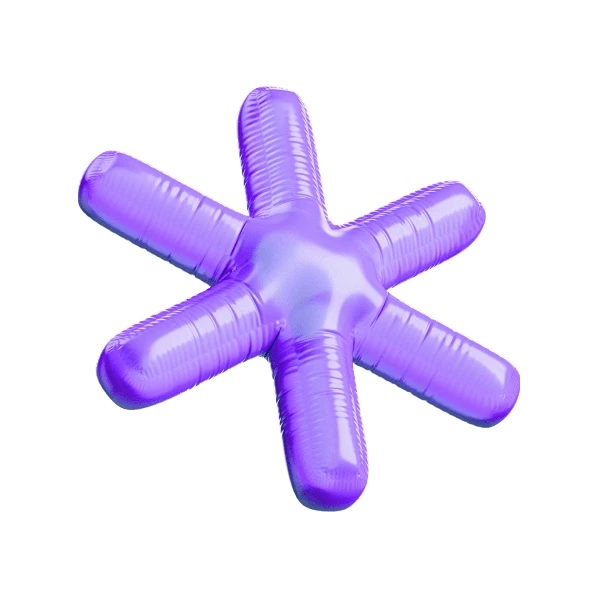 Inflatable abstract 3d illustration 