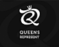 标志说明：纽约QueensRepresent时尚服装品牌标志设计欣赏。