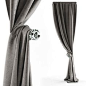 curtains twist 3d model max obj fbx 1