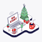 大型活动 精美礼物 网上商城 圣诞插图插画设计AI ti323a7208