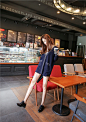 ▼SonYounJu▲150811图片_T店更新（藏蓝色线条Y领针织衫）_看图_孙允珠吧_百度贴吧