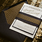 CYNTHIA Suite Art Deco Package #blackandgoldwedding #weddinginvitation #weddingpackage http://justinviteme.com/collections/samples-1/products/cynthia-suite-sample