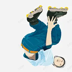 穿着轮滑鞋跳街舞高清素材 设计图片 页面网页 平面电商 创意素材 png素材