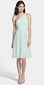 Donna Morgan bridesmaid dress in 'Beachglass'