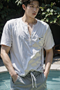 handsome male,Medium height,crew cut,soft light,outfits,outdoor,Loose clothes,Summer,Men's swimsuit,男人,男士,男孩,男,男子