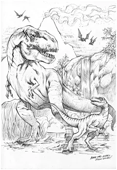 恐龙 卡通 dinosaur 手绘 霸气 酷 欧美风 动物

 