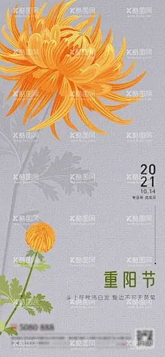 重阳节感恩父母菊花手绘插画创意海报  - 源文件下载【酷图网】海报,中国传统节日,重阳节,感恩,父母,菊花,手绘,插画,创意,