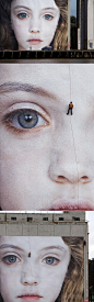 【艺术】奥地利艺术家Gottfried Helnwein2008年的作品，是《The Last Child》系列中的一幅，位于爱尔兰城市沃特福德，官方网站：http://t.cn/zWaVSyG。