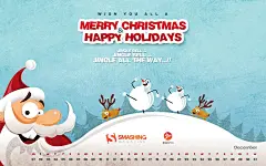 2012年12月圣诞主题月历壁纸42230_卡通插画类_月历壁纸_图库壁纸_联盟素材