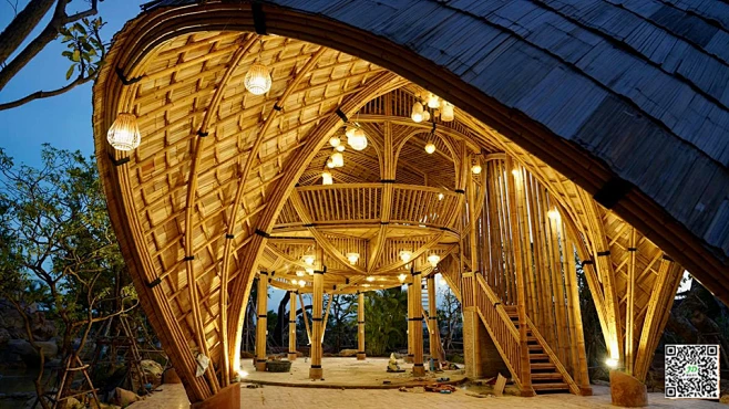 竹结构酒吧 特色竹建筑餐厅-越南竹构建筑项目 -四川境道原竹-花瓣网