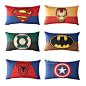 棉麻腰枕汽车腰靠垫抱枕超人蝙蝠侠钢铁侠美国队长 英雄联盟6款-淘宝网