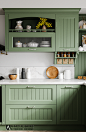 Green Neo-Classic Kitchen : Green Neo-Classic Kitchen Design