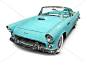 Photo of Sky Blue 1956 Ford Thunderbird Classic Car | Stock Image MXI21028