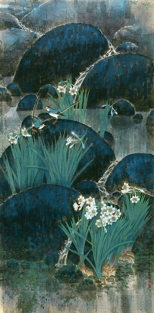 国画赵秀焕的工笔花鸟