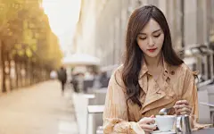 唐嫣户外优雅唯美写真桌面壁纸