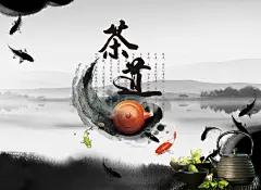 茶道中国风海报图片