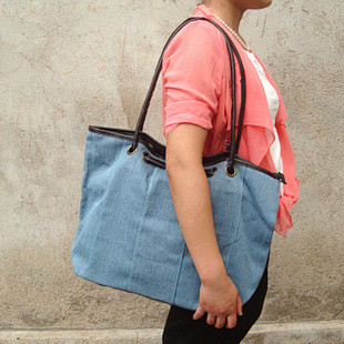 夏季新款韩版学生女包购物袋超大包旅游包单...