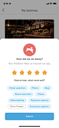 Hopper Submitting an app feedback screen