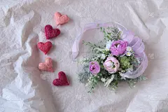 毛莨属植物,粉红色,周年纪念,贺卡,彩色背景,浪漫,简单,柔和色,住宅内部,消息