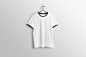 男士圆领T恤设计展示样机提案PSD模板 Crew neck male t-shirt :  