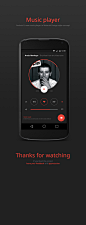 Music player material design : Android L new music player in Material Design style. The design concept
