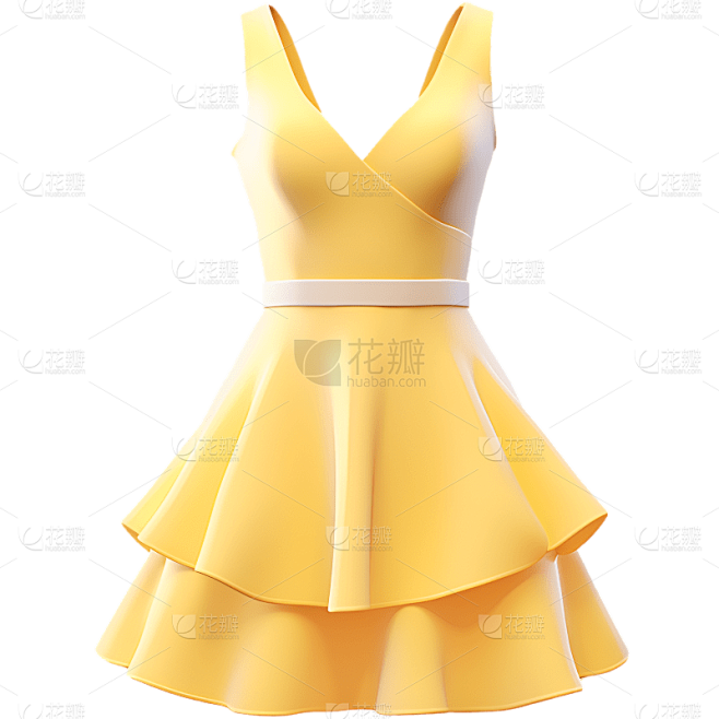 3D立体C4D服饰服装裙子连衣裙半身裙免...