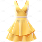 3D立体C4D服饰服装裙子连衣裙半身裙免抠PNG元素素材