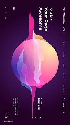 时尚几何彩色图形渐变图案元素背景