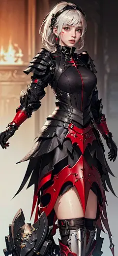 2K超清美女壁纸-红黑机能风-今日头条