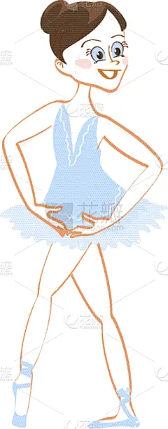 可爱的,自然美,芭蕾舞者,分离着色,白色,芭蕾短裙,粉色,表演者,图像