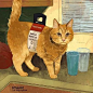 插画师 Emily Paquin | 网络热传沙雕猫咪画像