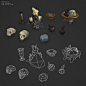 Low Poly Dungeon Entourage Set