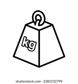 Isometric Heavy Weight Kilogram Scale Icon Outline Vector Illustration ...