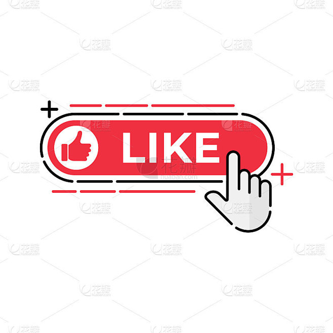 Like button icon for social media. Thumbs Up icon