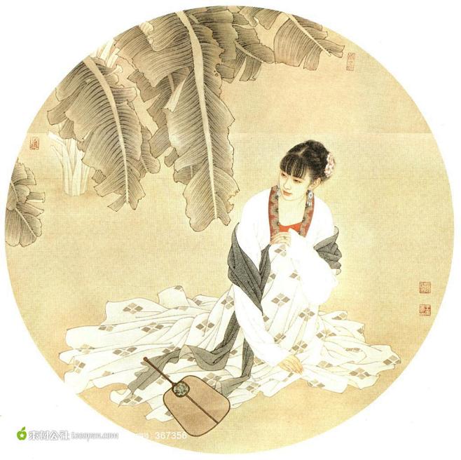 古典美女工笔画