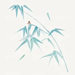 国潮水墨竹子  - 源文件下载【酷图网】国潮,水墨,竹子,梅兰竹菊,手绘,传统,中式,