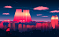 General 2560x1600 digital art cityscape artwork sky clouds
