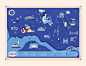 Everybody Loves Porto : I've been honoured to design and illustrate for Herb Lester Associates' travel guide. It is an A3 map folding up to A6 for the beautiful city of Porto, Portugal.www.herblester.com