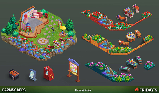 2D cartoon concept a...