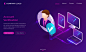 Account verification isometric landing page banner Free Vector