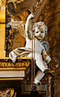 Baroque Baby Angel Statue  Church of "La Santa" Bologna, Italy