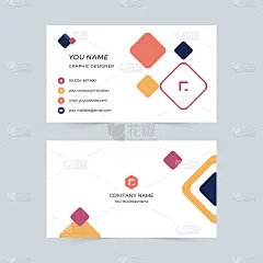 Minimalistic Rhombus Business Card Template