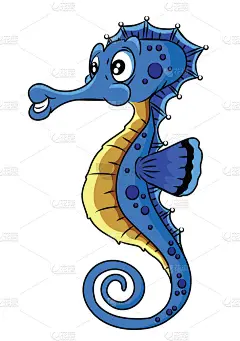 海马卡通插图