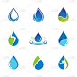 水滴矢量图标说明