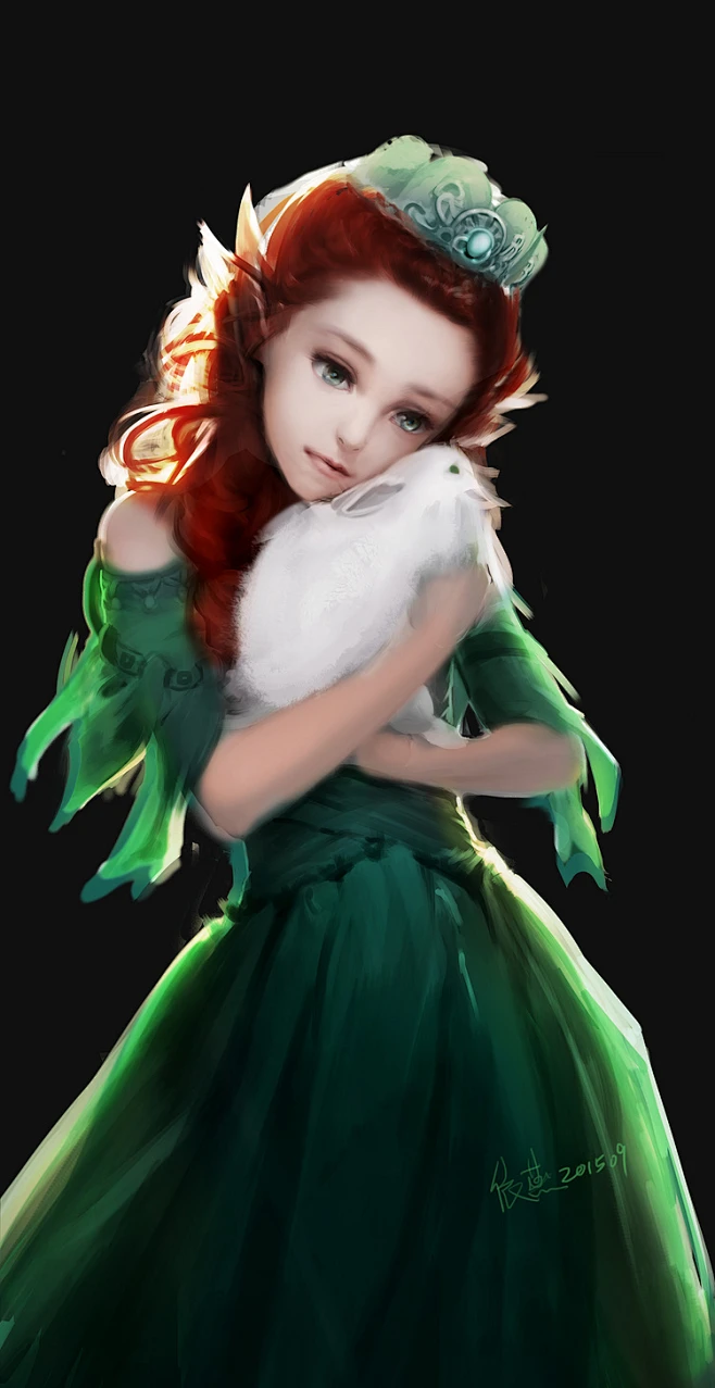 精灵公主O(∩_∩)O-依燕__涂鸦王国插画-花瓣网
