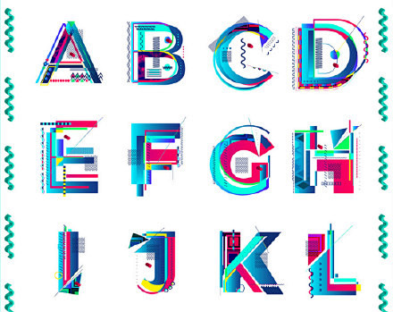 Ewelina Gąska的彩色字体设计