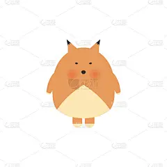 可爱的卡通狐狸在现代简单的平面风格。可爱的小男孩淋浴卡。野兔时尚子向量。酷可爱的狐狸插画t恤，儿童服